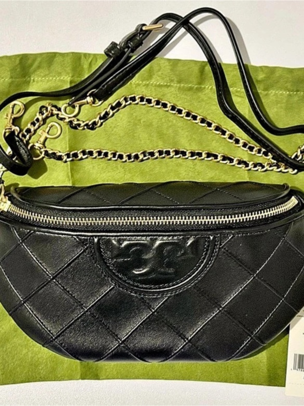 NWT Tory Burch Fleming Soft Convertible Belt Bag in Black